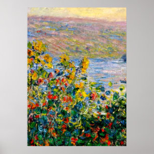 Monet - Bloemperken bij Vetheuil Poster
