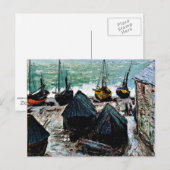 Monet - Boten op het strand bij Etretat Briefkaart (Voorkant / Achterkant)