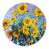 Monet Bouquet van Sunflower Fine Art Keramische Knop (Voorkant)