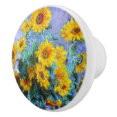 Monet Bouquet van Sunflower Fine Art Keramische Knop (Rechts)