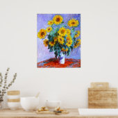 Monet Bouquet van Sunflower Fine Art Poster (Keuken)