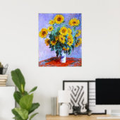 Monet Bouquet van Sunflower Fine Art Poster (Thuiskantoor)