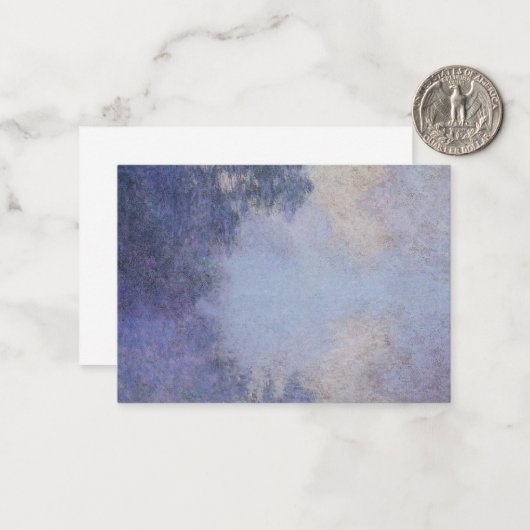 Monet - Branch of the Seine near Giverny Notitiekaartje (Voorkant / Achterkant in situ)