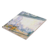 Monet - Buitenzijde van het station Saint-Lazare Tegeltje (Zijkant)