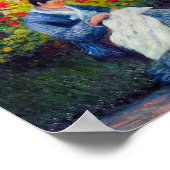 Monet Camille en Child in de tuin van Artiest Poster (Hoek)