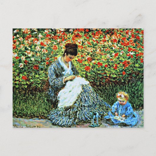 Monet - Camille Monet en Child Briefkaart (Voorkant)