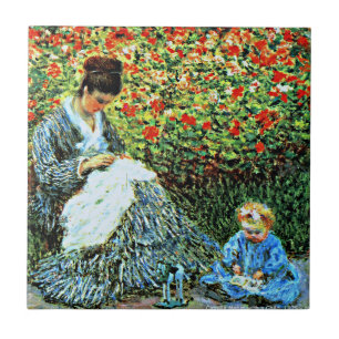 Monet - Camille Monet en Child Tegeltje