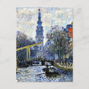 Monet - Canal in Amsterdam  Briefkaart