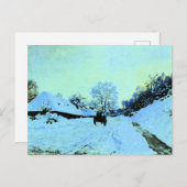 Monet - Cart on the Snow Briefkaart (Voorkant / Achterkant)