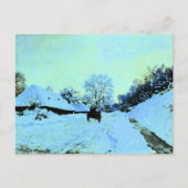 Monet - Cart on the Snow Briefkaart (Voorkant)