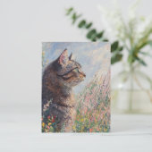 Monet Cat  Briefkaart (Staand voorkant)