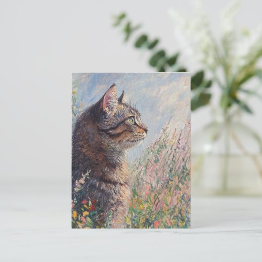 Monet Cat  Briefkaart (Staand voorkant)
