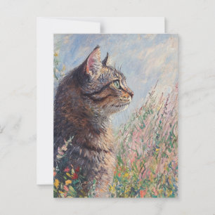 Monet Cat  Briefkaart