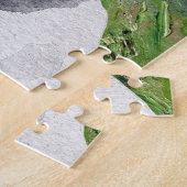 Monet Champ Tulipes en Fancy kat Legpuzzel (Zijkant)