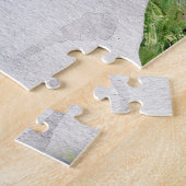 Monet Champ Tulipes en Fancy kat Legpuzzel (Zijkant)