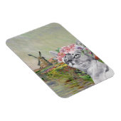 Monet Champ Tulipes en Fancy kat Magneet (Rechterzijde)