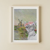 Monet Champ Tulipes en Fancy kat Poster
