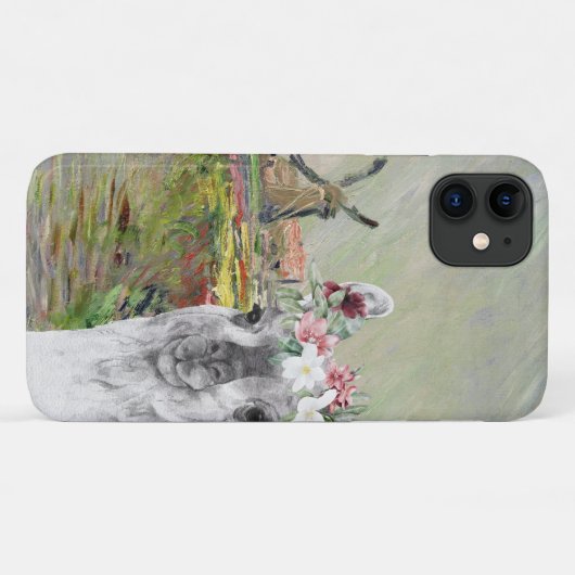 Monet Champ Tulipes en Fancy Llama Case-Mate iPhone Case (Achterkant (horizontaal))