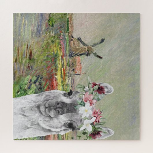 Monet Champ Tulipes en Fancy Llama Legpuzzel (Horizontaal)