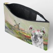 Monet Champ Tulipes en Fancy Llama Make-up Bag Etui (Open)