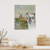 Monet Champ Tulipes en Fancy Llama Poster (Keuken)