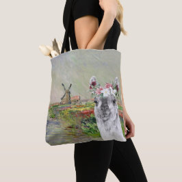 Monet Champ Tulipes en Fancy Llama Tote Bag