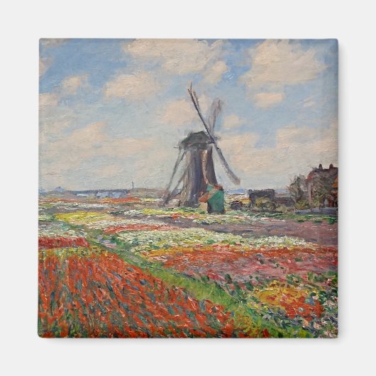 Monet - Champs de Tulipes en Hollande Magneet (Voorkant)