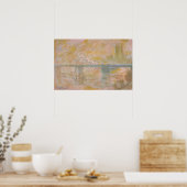 Monet - Charing Cross Bridge in Londen Poster (Keuken)