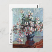 Monet Chrysanthemums  Floral Impressionisme Briefkaart (Voorkant / Achterkant)