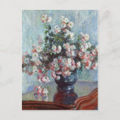 Monet Chrysanthemums  Floral Impressionisme Briefkaart (Voorkant)