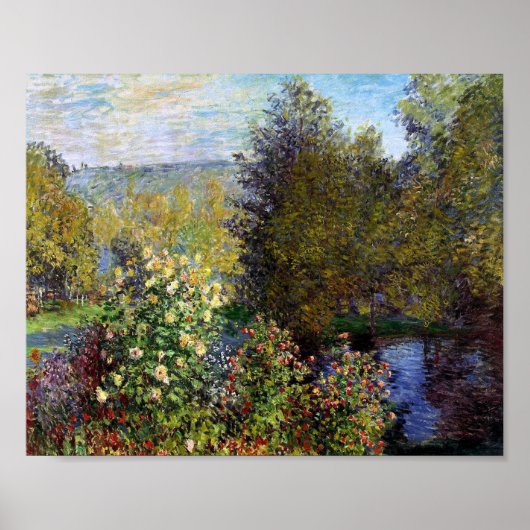 Monet Claude Corner van de tuin in Montgeron Poster (Voorkant)