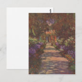 Monet, Claude Gartenweg 1902 Technique ?l auf Lein Briefkaart (Voorkant / Achterkant)