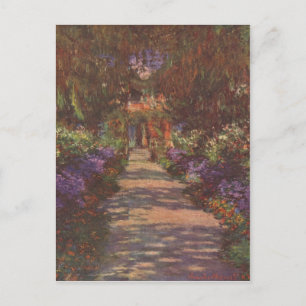 Monet, Claude Gartenweg 1902 Technique ?l auf Lein Briefkaart