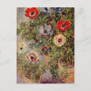 Monet, Claude Stilleben mit Anemonen um 1885 c. 18 Briefkaart