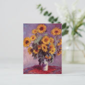 Monet, Claude Stilleben mit Sonnenblumen 1881 Briefkaart (Staand voorkant)