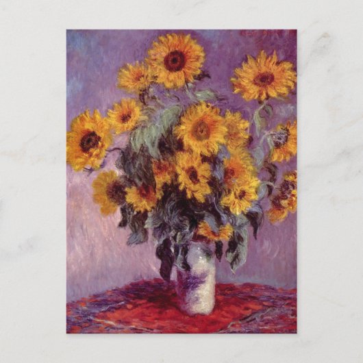 Monet, Claude Stilleben mit Sonnenblumen 1881 Briefkaart (Voorkant)