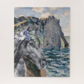 Monet Cliff of Aval & Black Horse Compilation Legpuzzel (Verticaal)