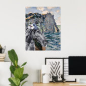 Monet Cliff of Aval & Black Horse Compilation Poster (Thuiskantoor)