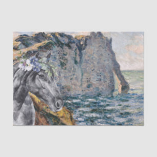Monet Cliff of Aval & Black Horse Tissuepapier