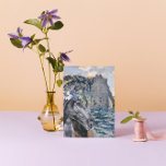 Monet Cliff of Aval & Black Horse Wenskaart Kaart<br><div class="desc">Het mooie en unieke wenskaart biedt Monet's Cliff of Aval,  Etretat als achtergrond voor een waterverf zwart paard met een bloemkroon-kruin-voorbekleding.</div>