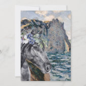 Monet Cliff of Aval & Black Horse Wenskaart Kaart (Voorkant)