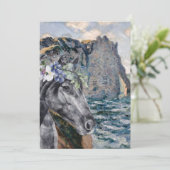 Monet Cliff of Aval & Black Horse Wenskaart Kaart (Staand voorkant)
