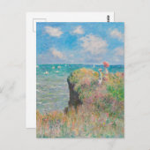 Monet Cliff Walk bij Pourvil Impressionist Paintin Briefkaart (Voorkant / Achterkant)