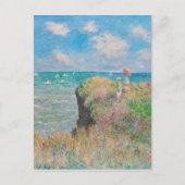 Monet Cliff Walk bij Pourvil Impressionist Paintin Briefkaart (Voorkant)