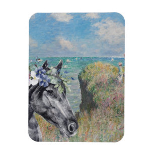 Monet Cliff Walk & Black Horse compilatie Magneet