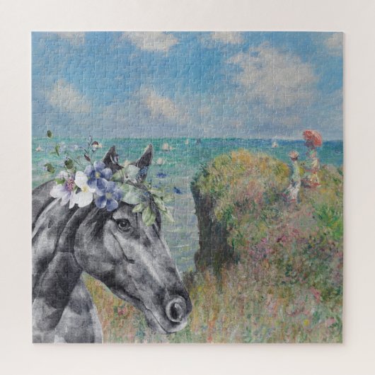 Monet Cliff Walk & Black Horse Compilation Legpuzzel (Verticaal)