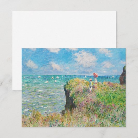 Monet Cliff Walk in Pourville Briefkaart (Voorkant / Achterkant)