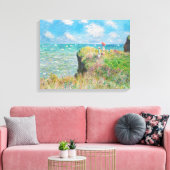 Monet Cliff Walk in Pourville Canvas Afdruk (Insitu (Woonkamer))