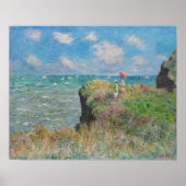 Monet - Cliff Walk in Pourville Poster (Voorkant)