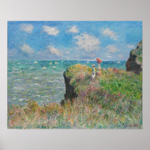 Monet - Cliff Walk in Pourville Poster